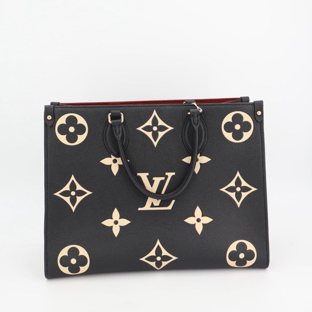 ルイ・ヴィトン LOUIS VUITTON M45495 アンプラント オンザゴーMM ブラック ベージュ 2WAYバッグ