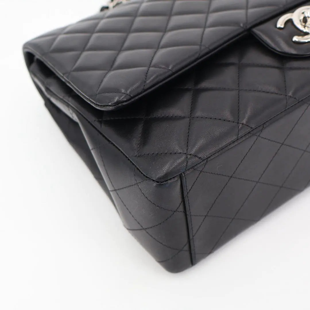 シャネル CHANEL デカマトラッセ ラムスキンシングルフラップチェーンショルダーバッグ