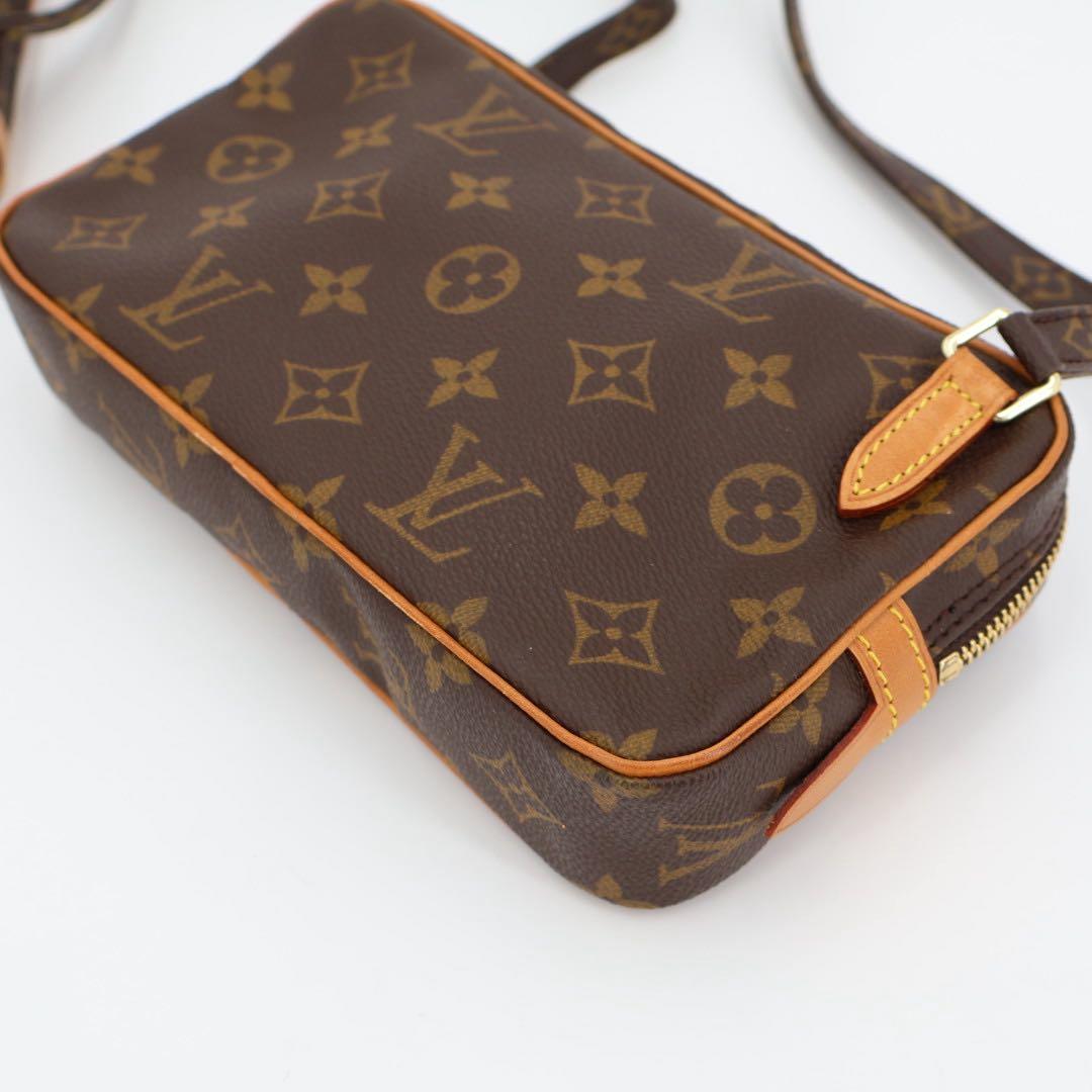 ルイ・ヴィトン LOUIS VUITTON モノグラム マルリーバンドリエール M51828 ブラウン PVC ショルダーバッグ