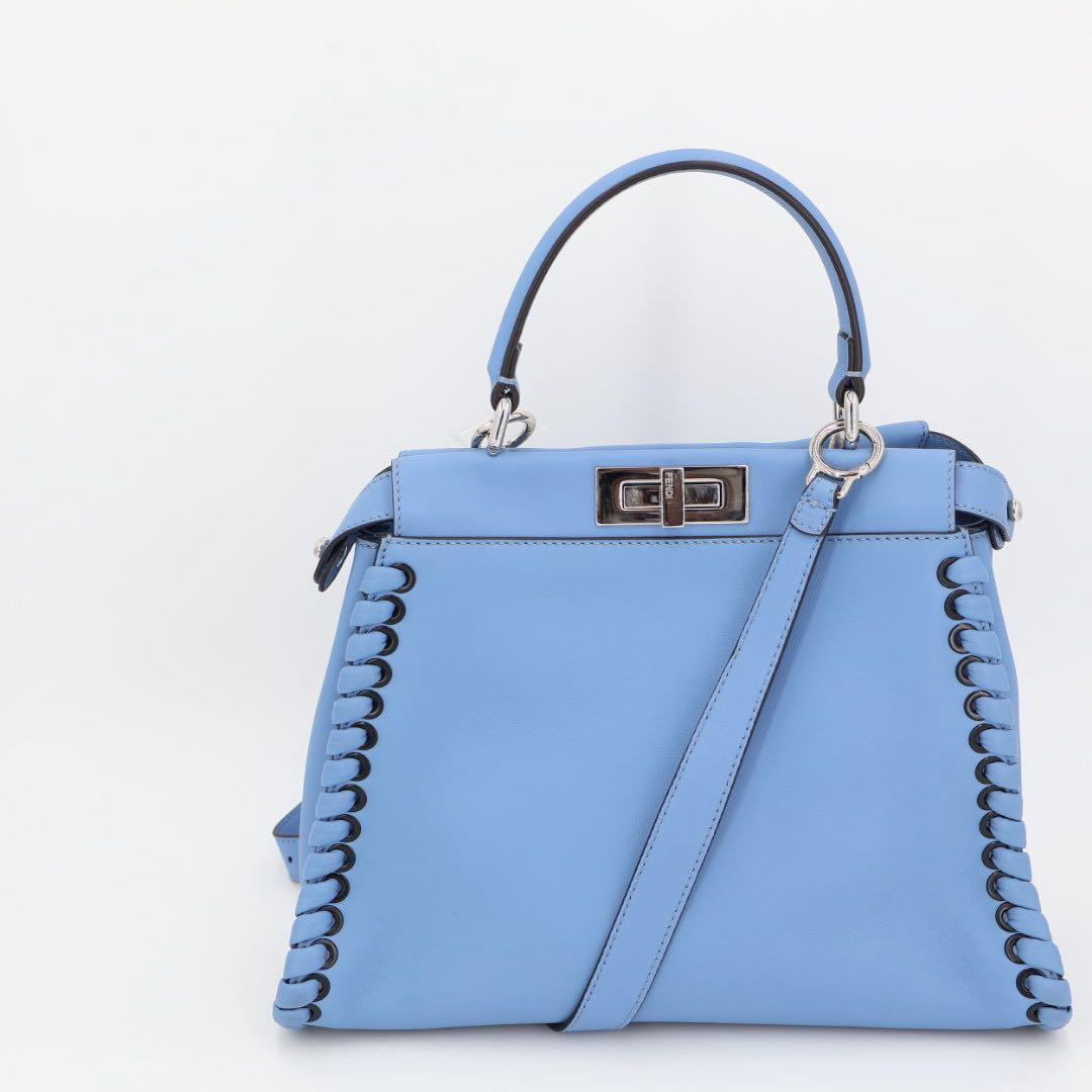 フェンディ Fendi レギュラーピーカーブー 2WAY ブルー 8BN290