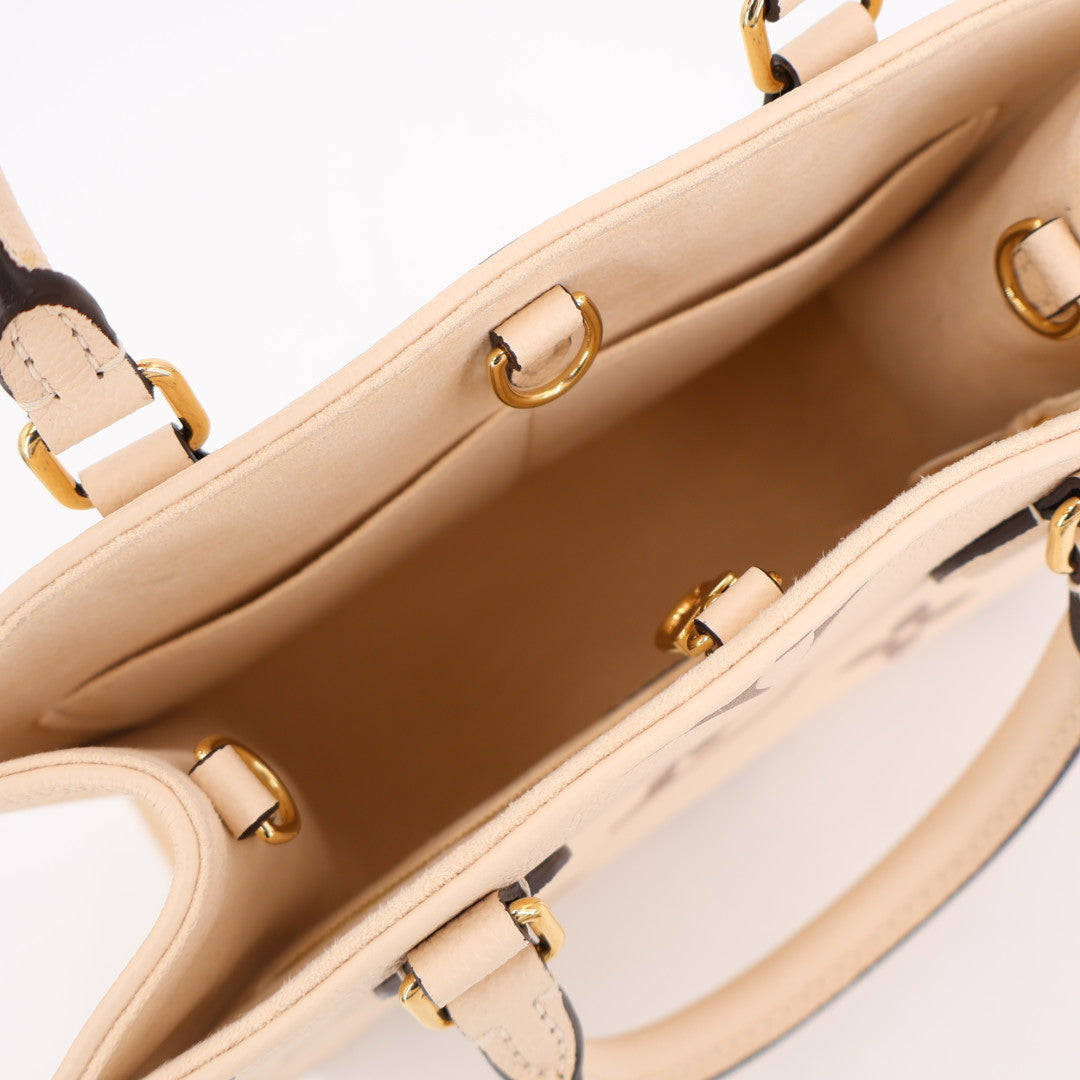 ルイヴィトン LOUIS VUITTON バイカラー モノグラム アンプラント オンザゴー PM M45654 バッグ 美品