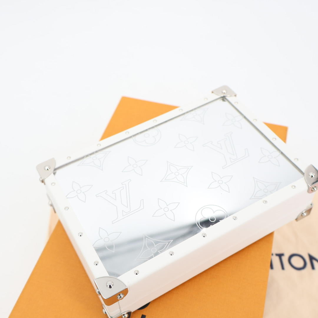 ルイヴィトン LOUIS VUITTON ジュエリーボックス トランク モノグラム ホワイト 美品