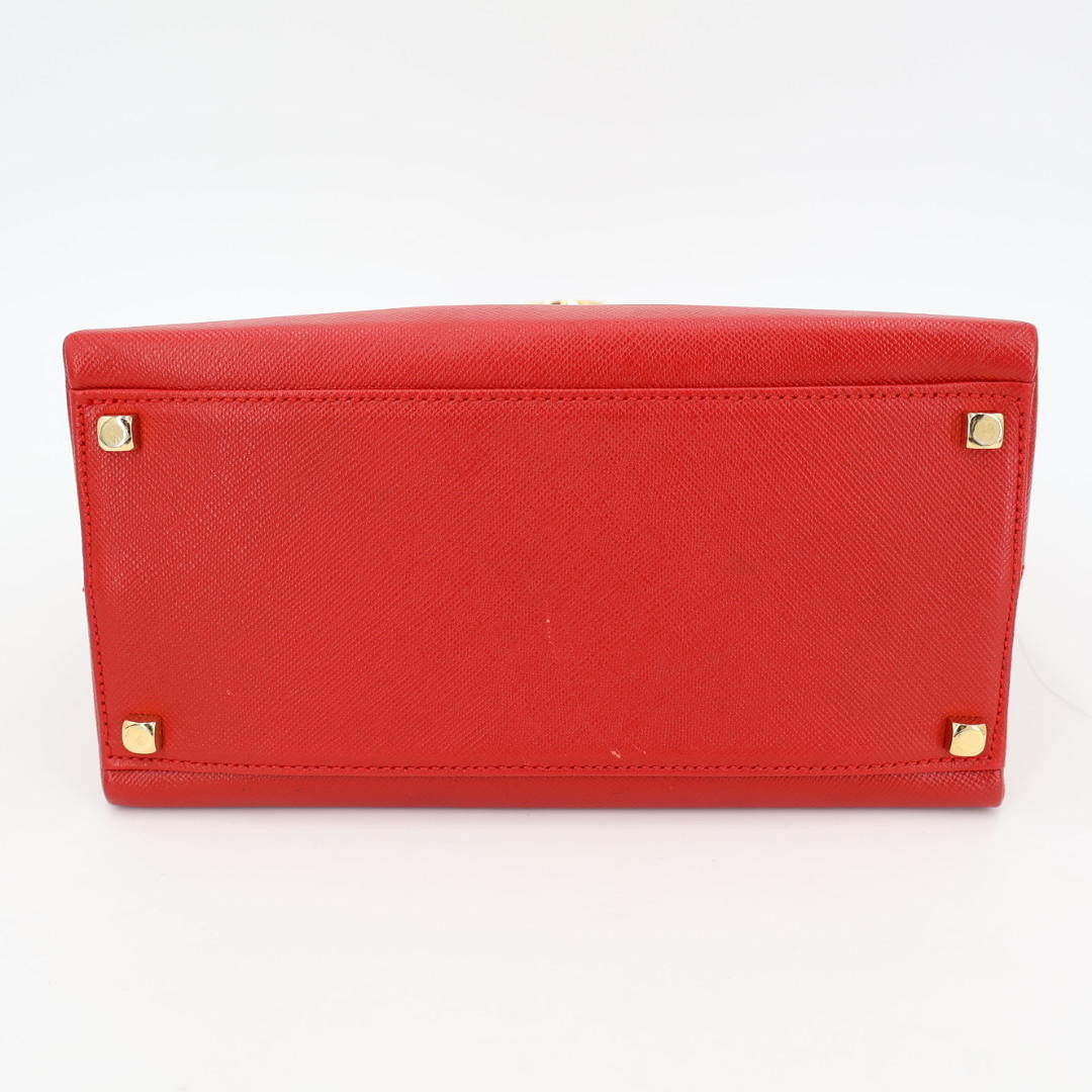 フェラガモ Salvatore Ferragamo ガンチーニ レザー 2way ショルダーバッグ レッド