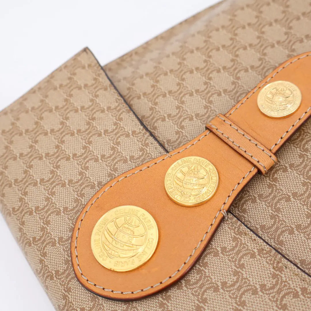 セリーヌ CELINE マカダム ブラゾン トリオンフ 柄 メダル コイン モチーフ 金具 レザー ショルダーバッグ