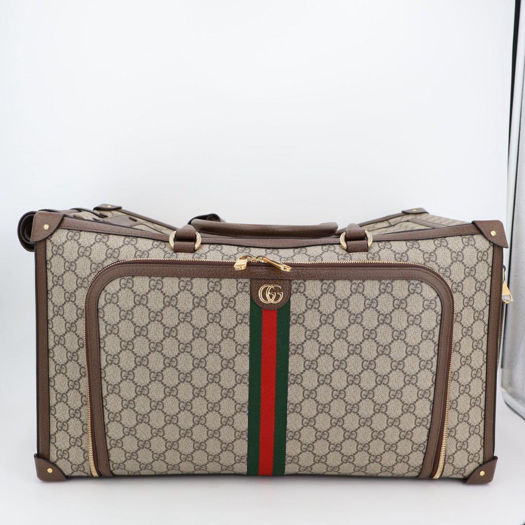 グッチ GUCCI ウェブ ストライプ付き GG スモール ペット キャリー