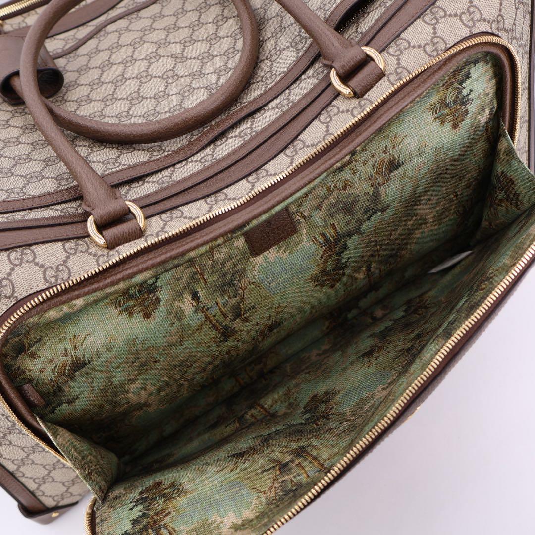グッチ GUCCI ウェブ ストライプ付き GG スモール ペット キャリー