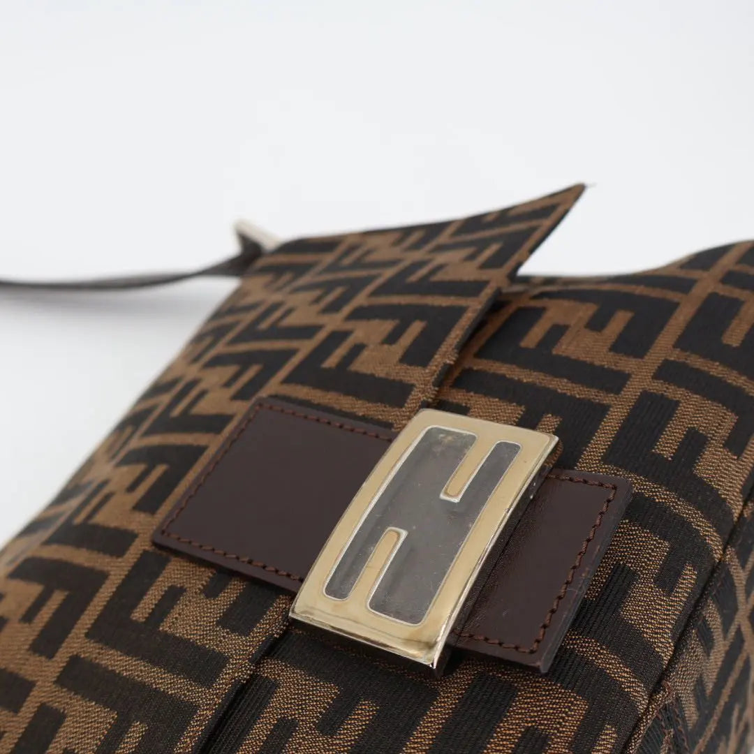 フェンディ FENDI ズッカ マンマバケット ショルダーバッグ ブラウン WS14195