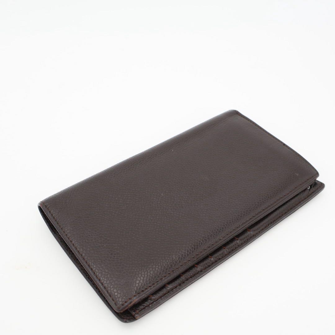 シャネル CHANE ココマーク A48651 レディース キャビアスキン 長財布（二つ折り）