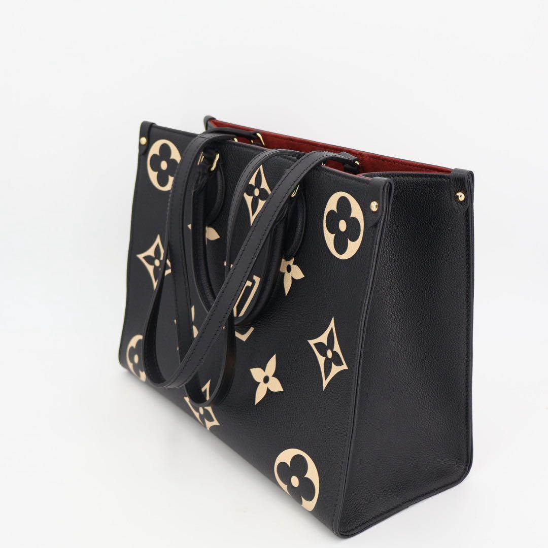 ルイ・ヴィトン LOUIS VUITTON M45495 アンプラント オンザゴーMM ブラック ベージュ 2WAYバッグ
