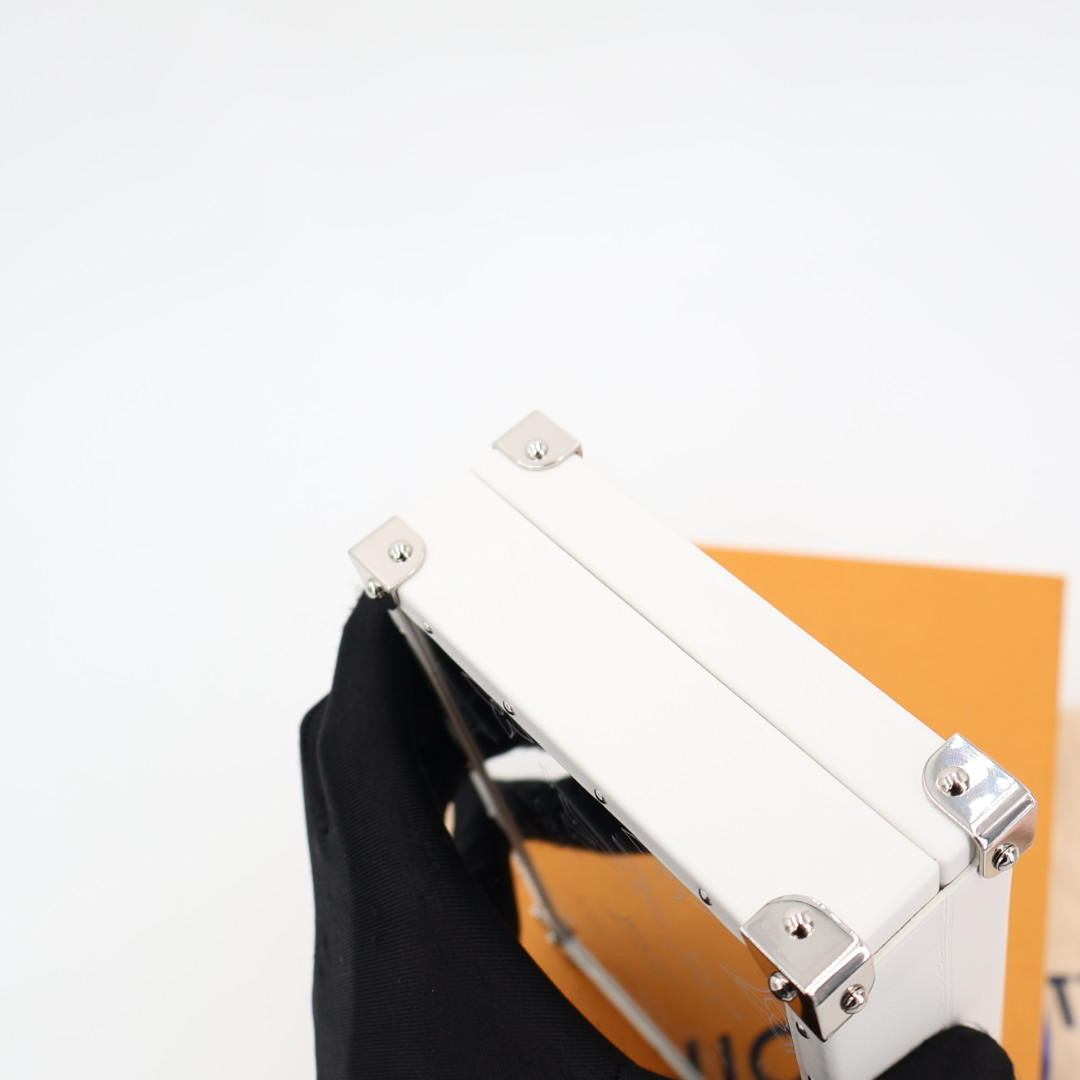 ルイヴィトン LOUIS VUITTON ジュエリーボックス トランク モノグラム ホワイト 美品
