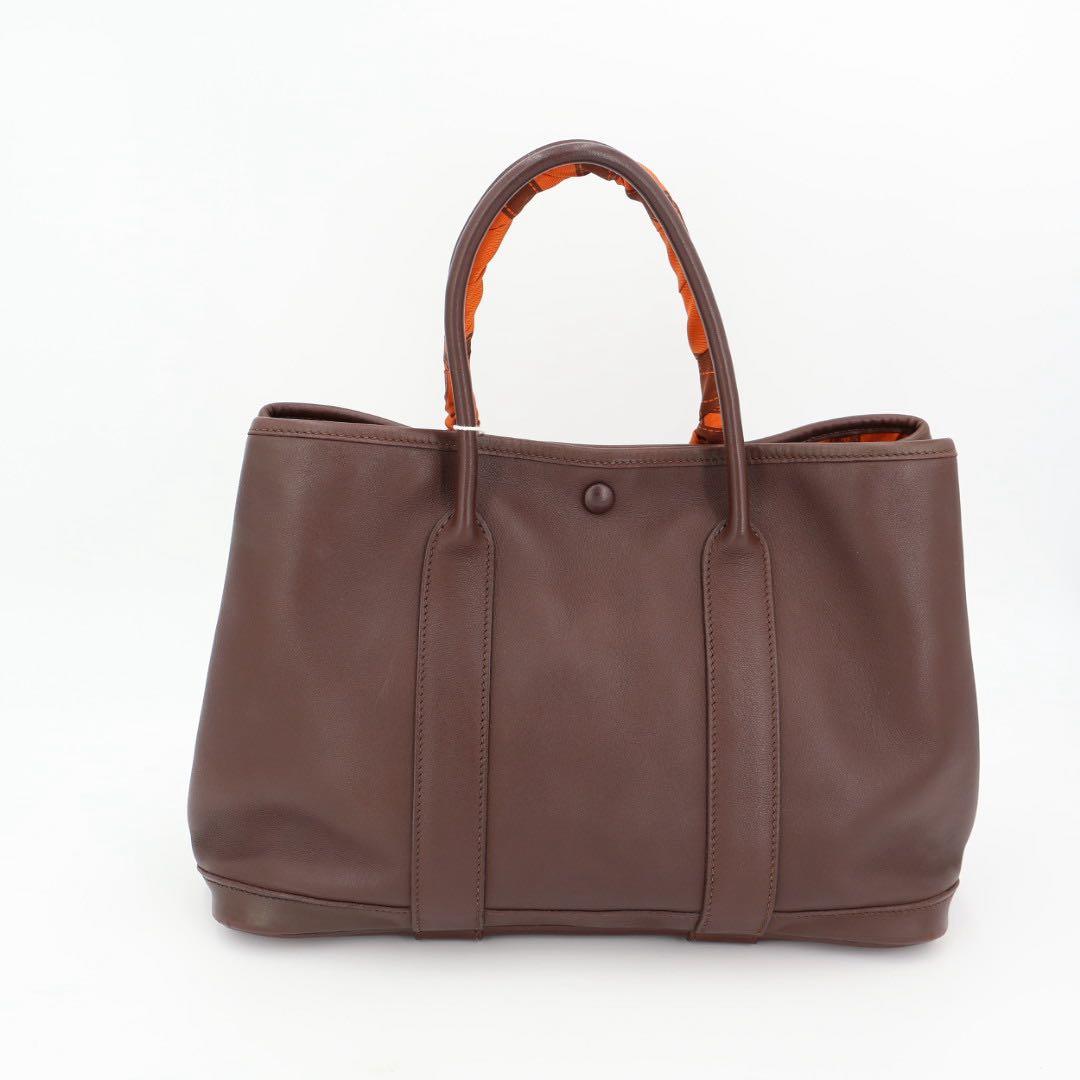 エルメス HERMES ガーデンツイリーTPM ヴォースイフト ハバナ スモール トートバッグ ハンドバッグ ガーデンパーティ30 ガーデンパーティー