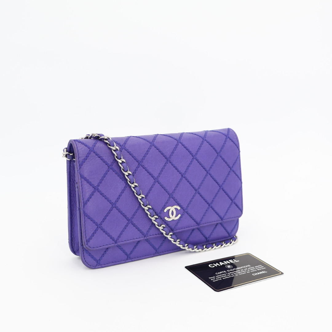 シャネル CHANEL シャネル チェーンウォレット ショルダーバッグ バッグ レディース レザー ブルー