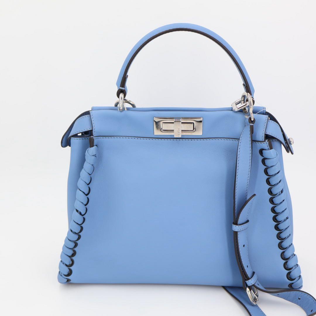 フェンディ Fendi レギュラーピーカーブー 2WAY ブルー 8BN290