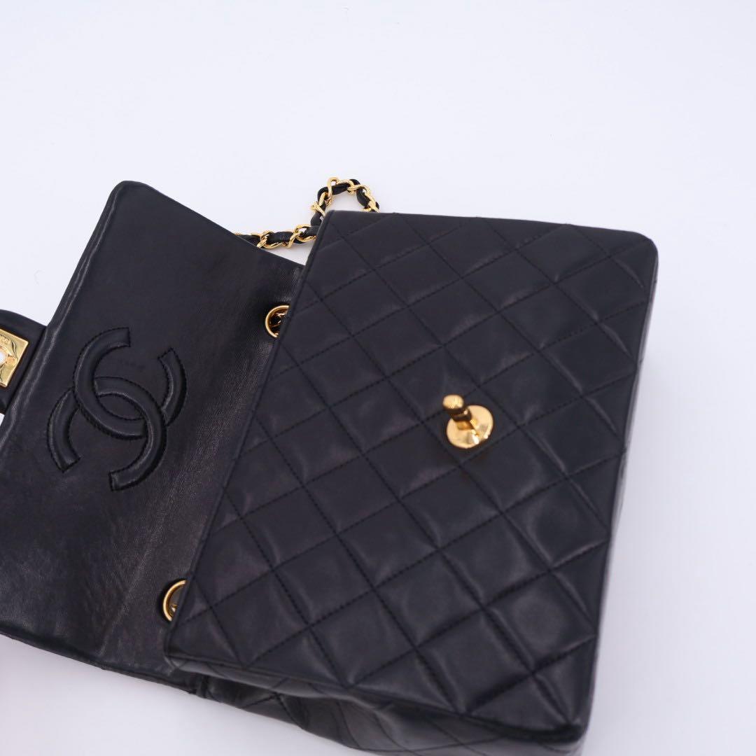シャネル CHANEL ミニマトラッセ ラムスキン シングルフラップ シングルチェーンバッグ