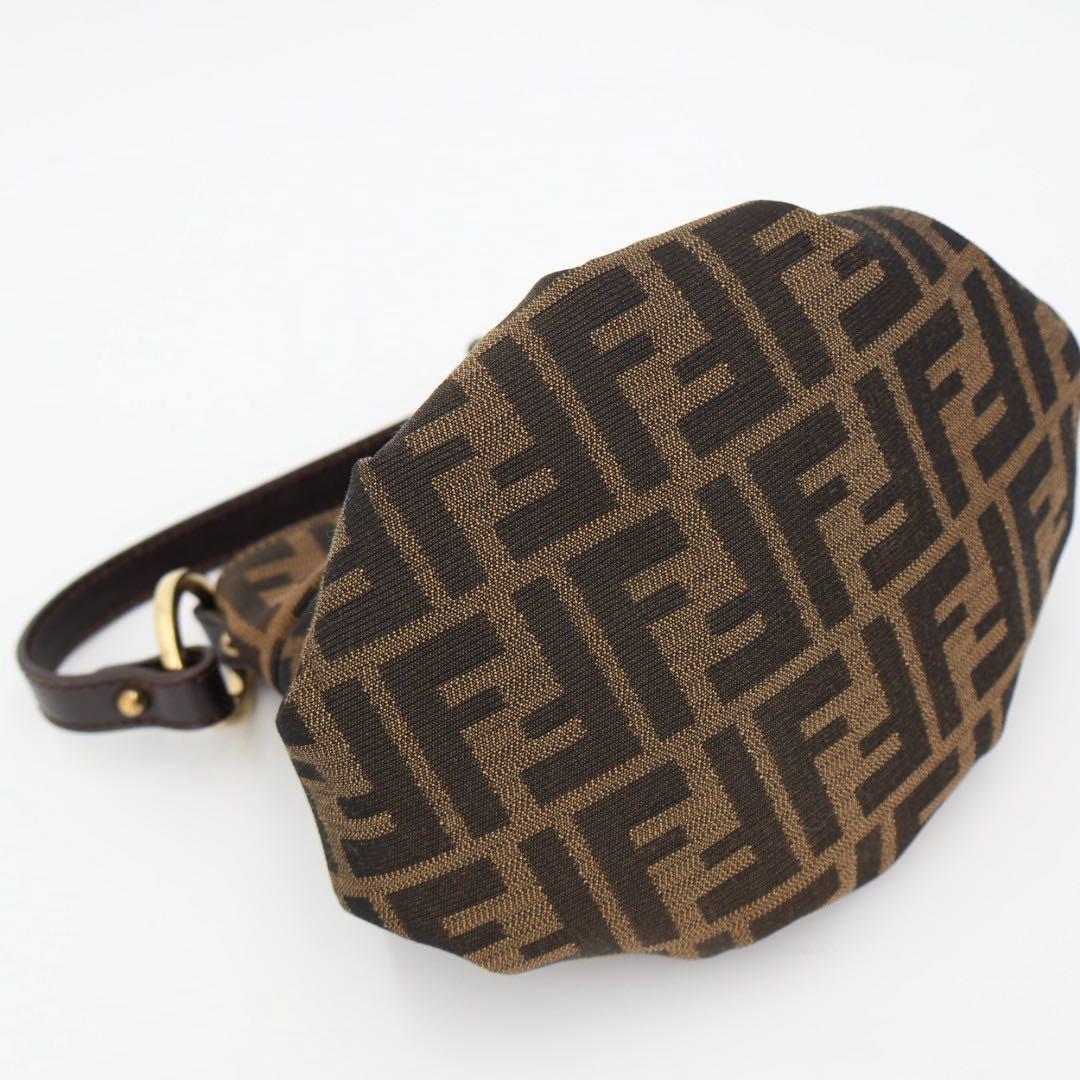 フェンディ FENDI ズッカ柄 ハンドバッグ キャンバス ブラウン 8BK044 レディース