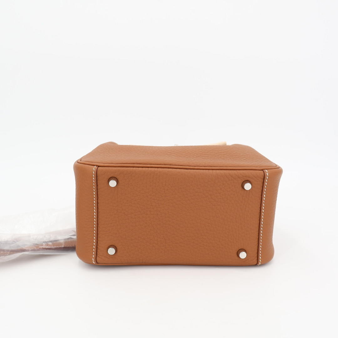 エルメス HERMES バッグ リンディミニ 新品 lindy mini ゴールド 金具 シルバー 美品