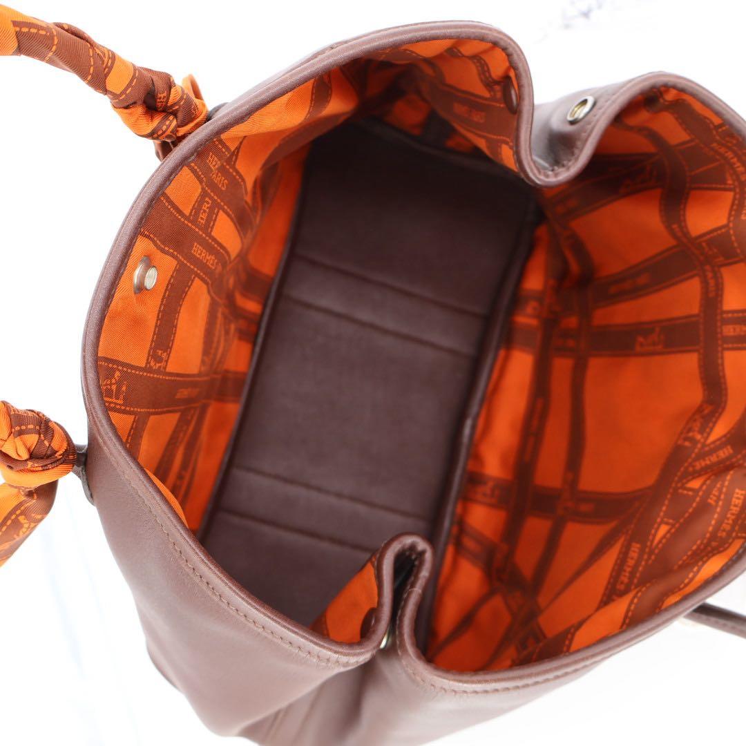 エルメス HERMES ガーデンツイリーTPM ヴォースイフト ハバナ スモール トートバッグ ハンドバッグ ガーデンパーティ30 ガーデンパーティー