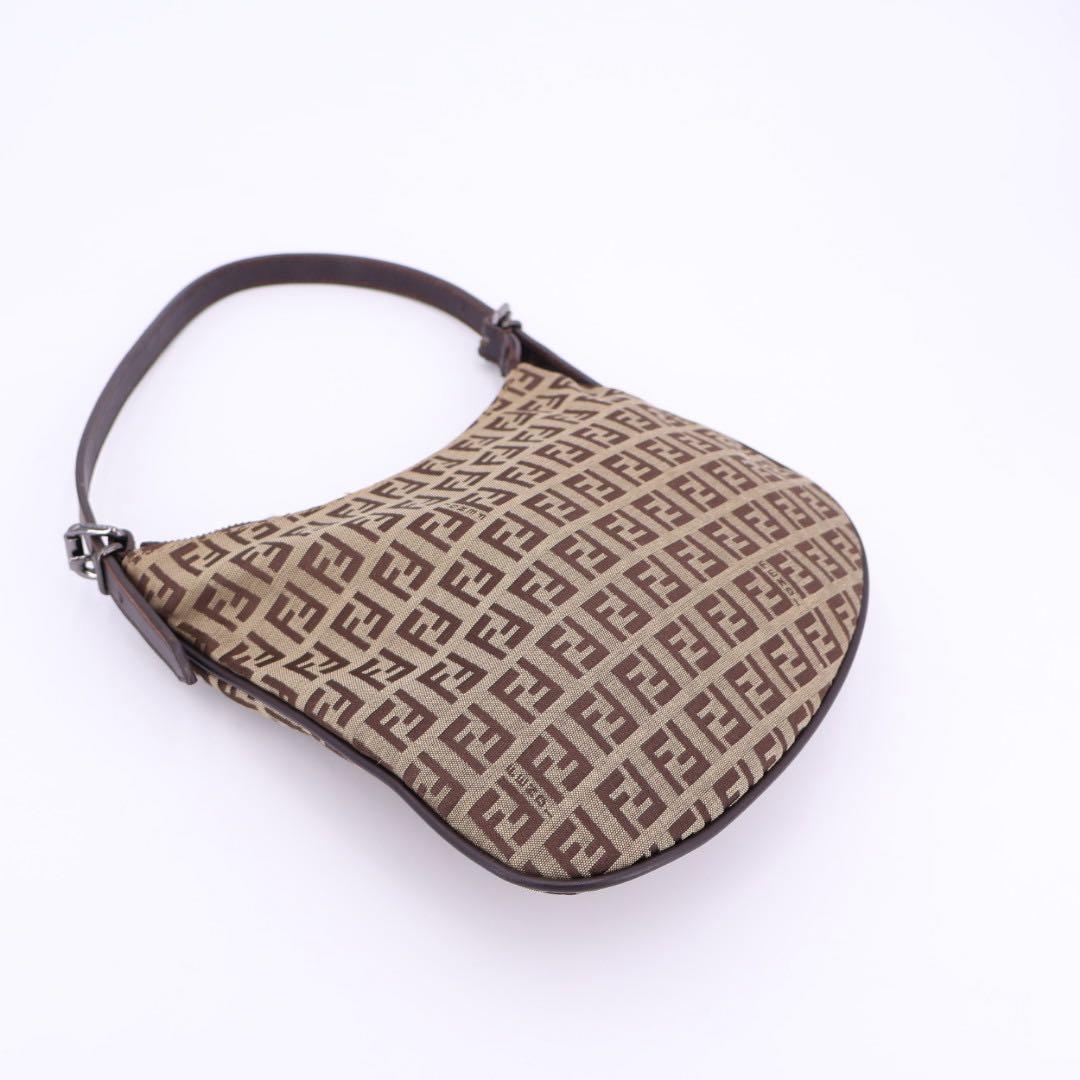フェンディ Fendi ズッカ柄 ワンショルダー 8BR248 ハンドバッグ ブラウン FF柄 ポーチ BAG カバン 手提げ鞄