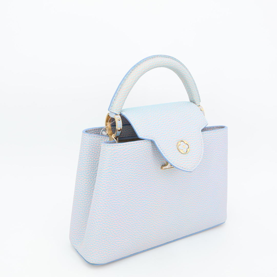 ルイヴィトン LOUIS VUITTON カプシーヌBB ハンドバッグ　ブルー ピンク レディース 美品