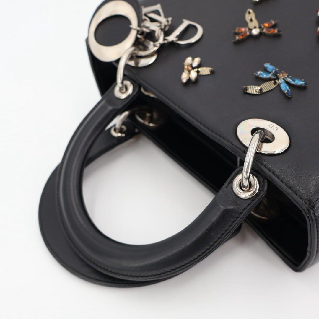 クリスチャンディオール Christian Dior レディディオール レザー 2WAYハンドバッグ ブラック