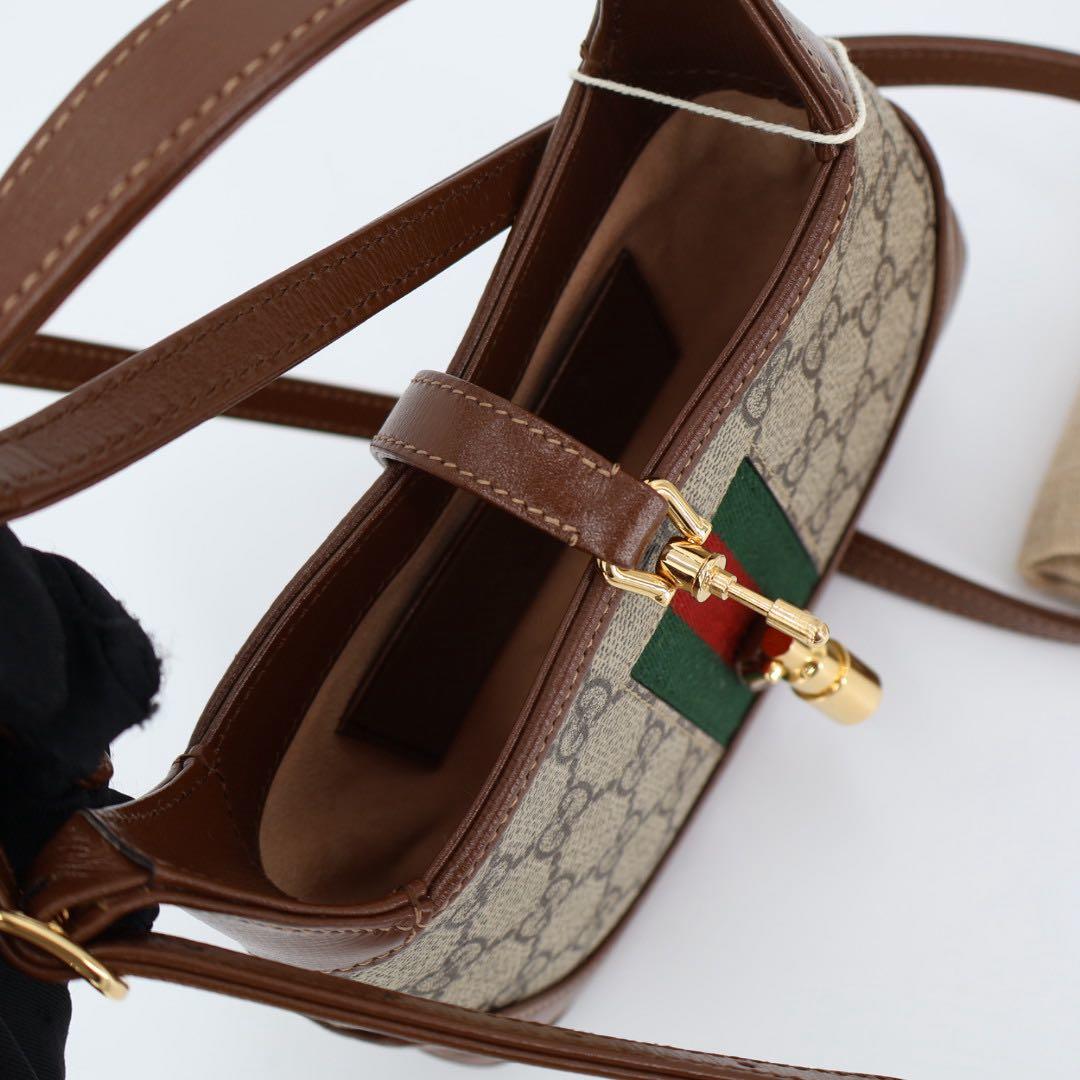 グッチ GUCCI ジャッキー1961 ミニバッグ ベージュ×ブラウン GGスプリームキャンバス×レザー 637092