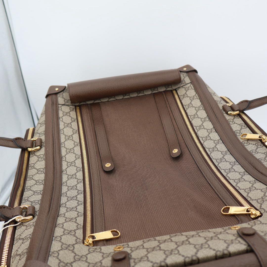 グッチ GUCCI ウェブ ストライプ付き GG スモール ペット キャリー