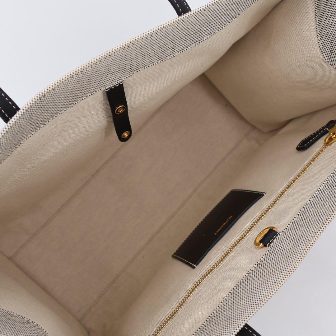 バーバリー BURBERRY フレヤ トートバッグ ミディアム 8044128 グレー ブラック ツートン ホースフェリー ハンドバッグ