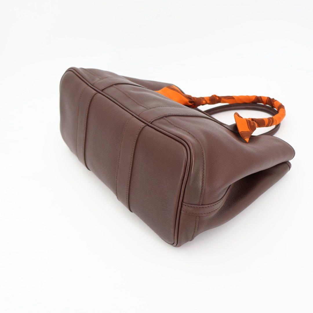 エルメス HERMES ガーデンツイリーTPM ヴォースイフト ハバナ スモール トートバッグ ハンドバッグ ガーデンパーティ30 ガーデンパーティー