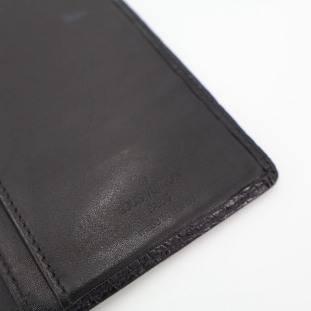 ルイヴィトン LOUIS VUITTON 黒のクロコダイルレザー長財布