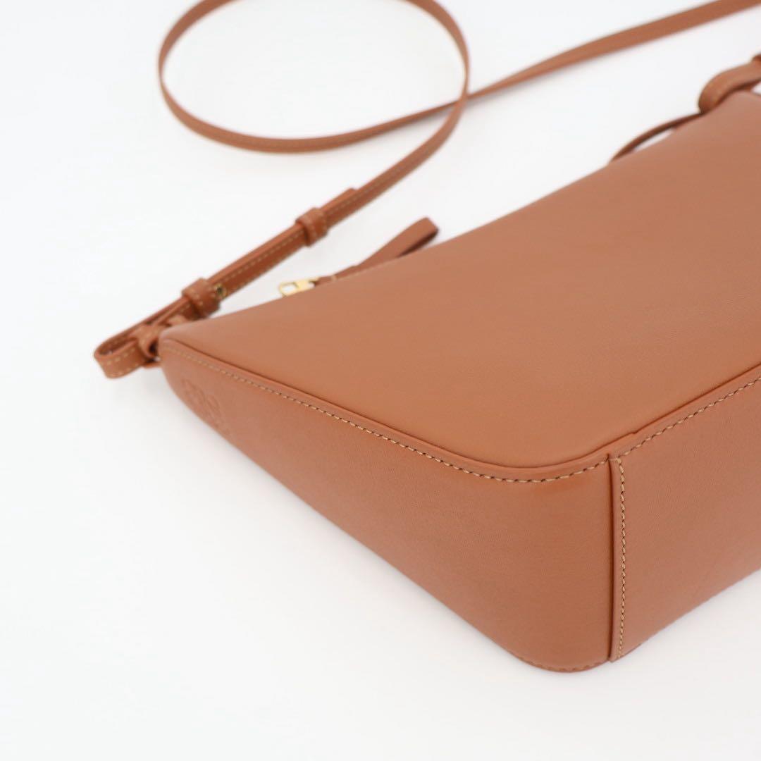ロエベ LOEWE ハンモック ホーボーバッグ ミニ 2Wayバッグ レザー　タン ブラウン 美品