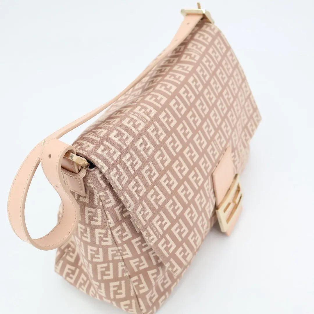 フェンディ Fendi ズッキーノ マンマバケット キャンバス×レザー ショルダーバッグ