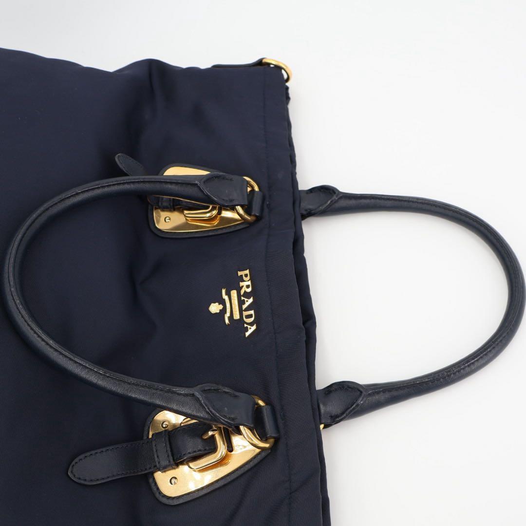 プラダ PRADA テスートナイロン×レザー 2WAY ショルダー ハンドバッグ