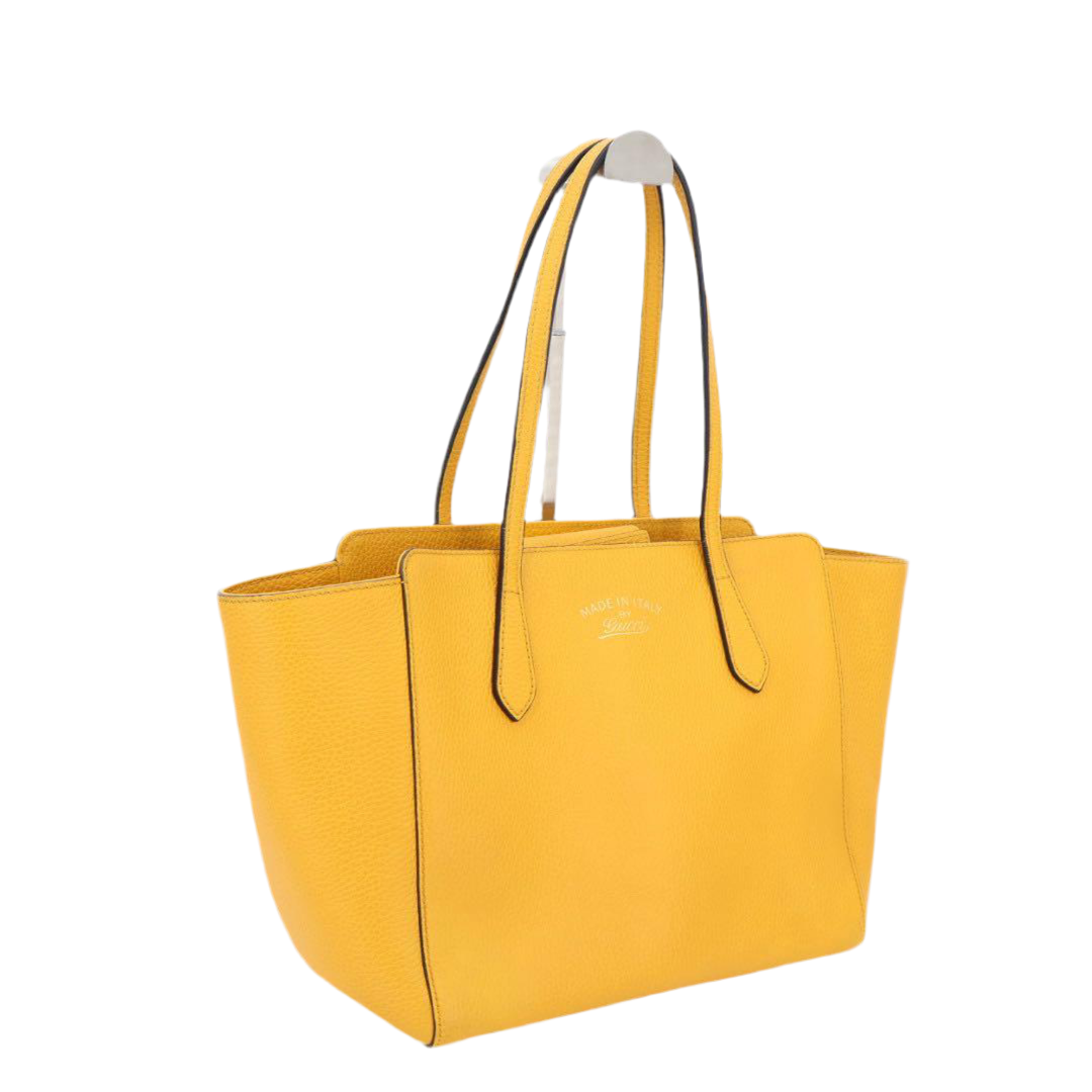 グッチ GUCCI スウィング イエロー ゴールド金具 レザー 354397 トートバッグ ショルダーバッグ