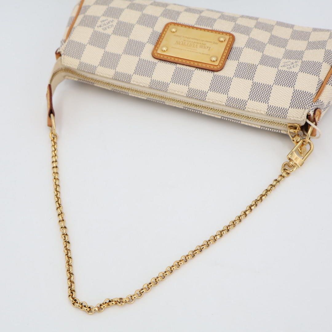 ルイ ヴィトン LOUIS VUITTON ダミエアズール エヴァ アクセサリーポーチ チェーンショルダーバッグ 2WAY 斜め掛け可
