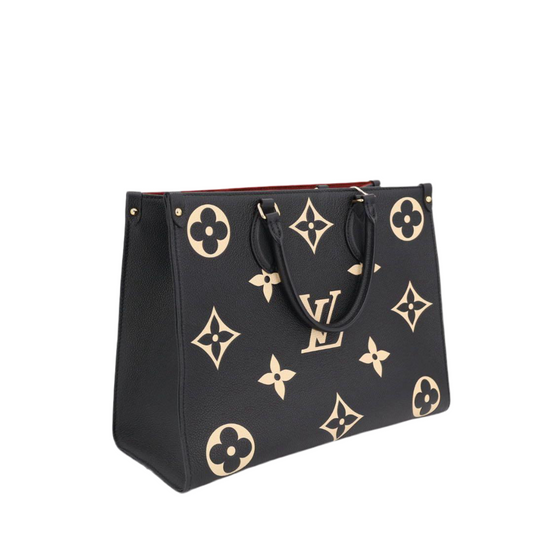 ルイ・ヴィトン LOUIS VUITTON M45495 アンプラント オンザゴーMM ブラック ベージュ 2WAYバッグ