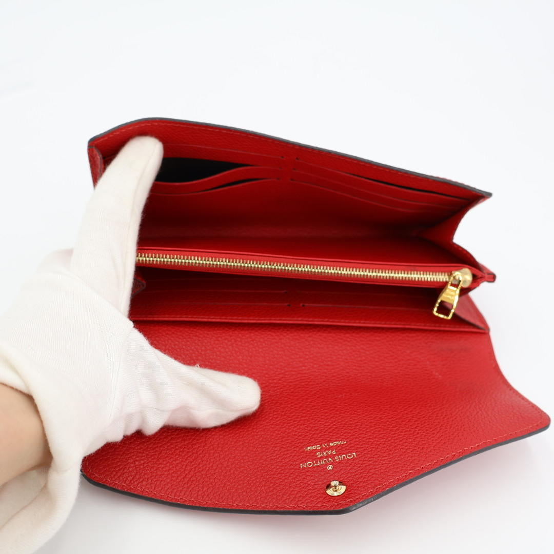 ルイヴィトン LOUIS VUITTON ポルトフォイユ サラ モノグラム アンプラント M61181 レッド