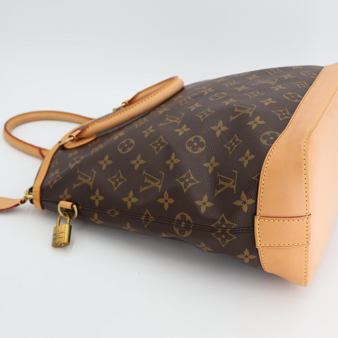 ルイヴィトン LOUIS VUITTON モノグラム ロックイットMM ハンドバッグ トートバッグ M40606 ブラウン PVC レザー レディース