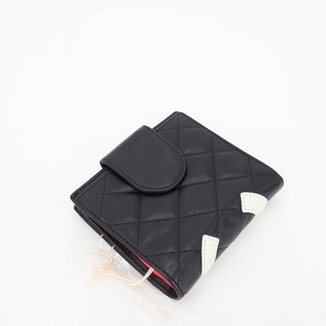 シャネル CHANEL カンボンライン 二つ折り財布（小銭入れあり） レザー レディース