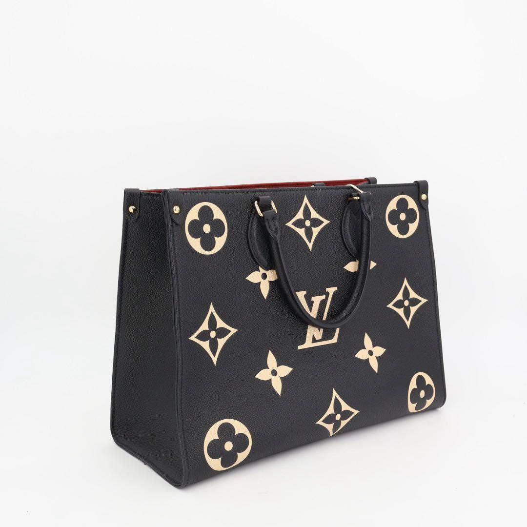ルイ・ヴィトン LOUIS VUITTON M45495 アンプラント オンザゴーMM ブラック ベージュ 2WAYバッグ