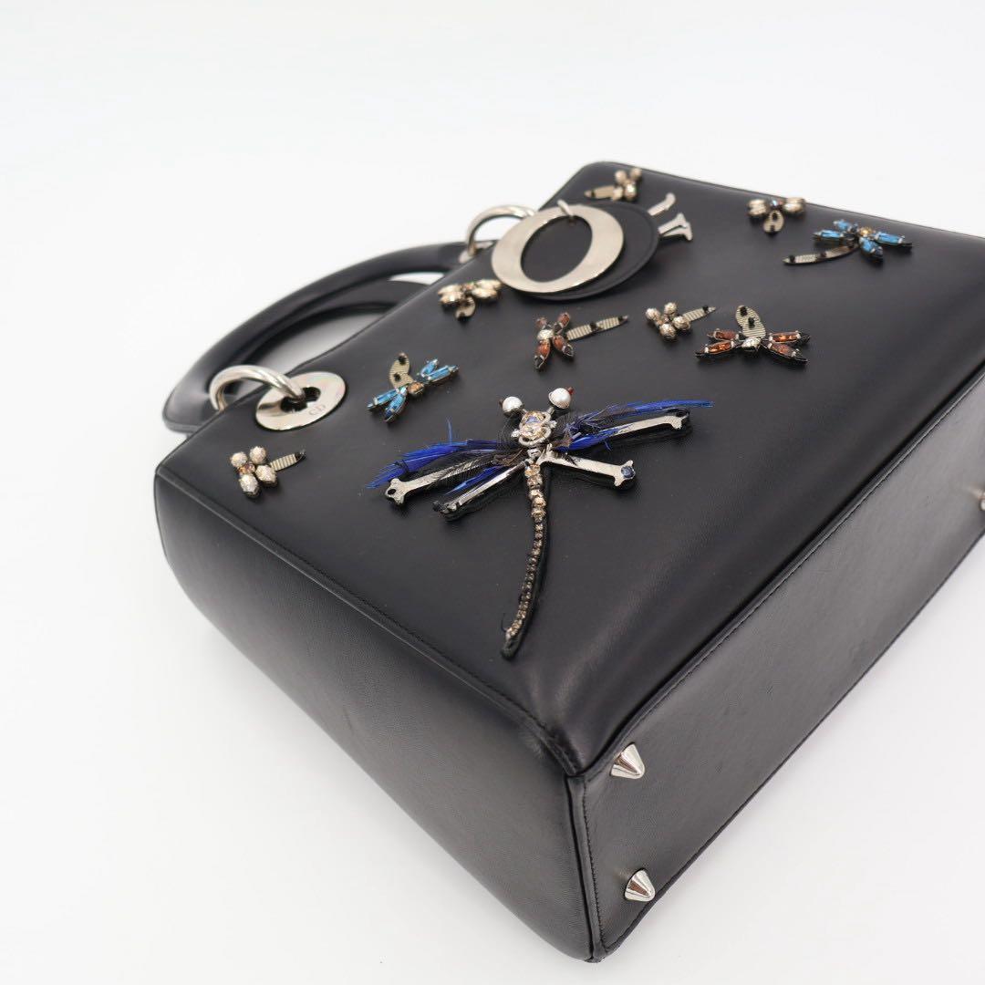 クリスチャンディオール Christian Dior レディディオール レザー 2WAYハンドバッグ ブラック