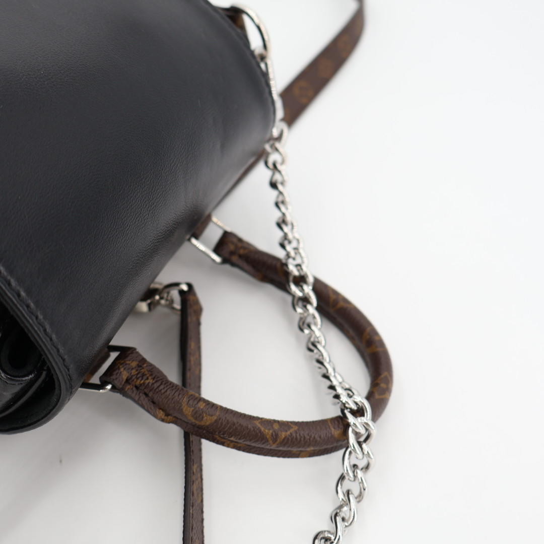 ルイ ヴィトン LOUIS VUITTON モノグラム モンスリ バイブ PM ブラック M12587 レディース ラムレザー/モノグラムキャンバス リュック・デイパック