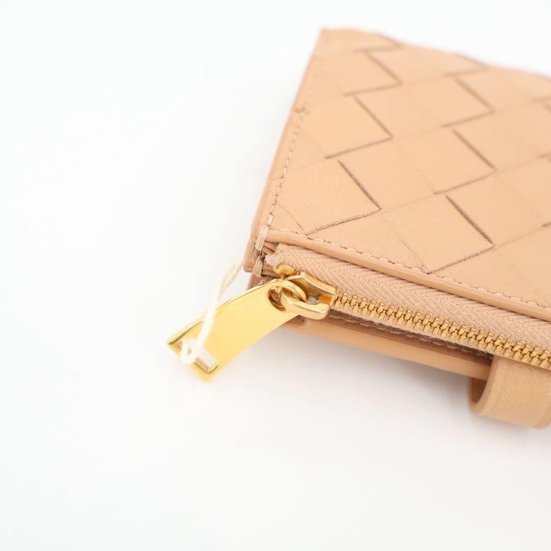 ボッテガ·ヴェネタBOTTEGA VENETA スモール 二つ折りファスナーウォレット