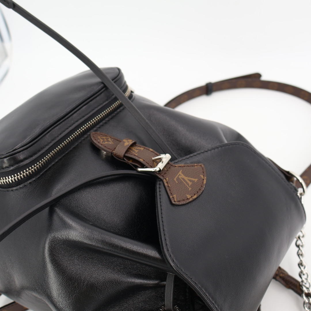 ルイ ヴィトン LOUIS VUITTON モノグラム モンスリ バイブ PM ブラック M12587 レディース ラムレザー/モノグラムキャンバス リュック・デイパック