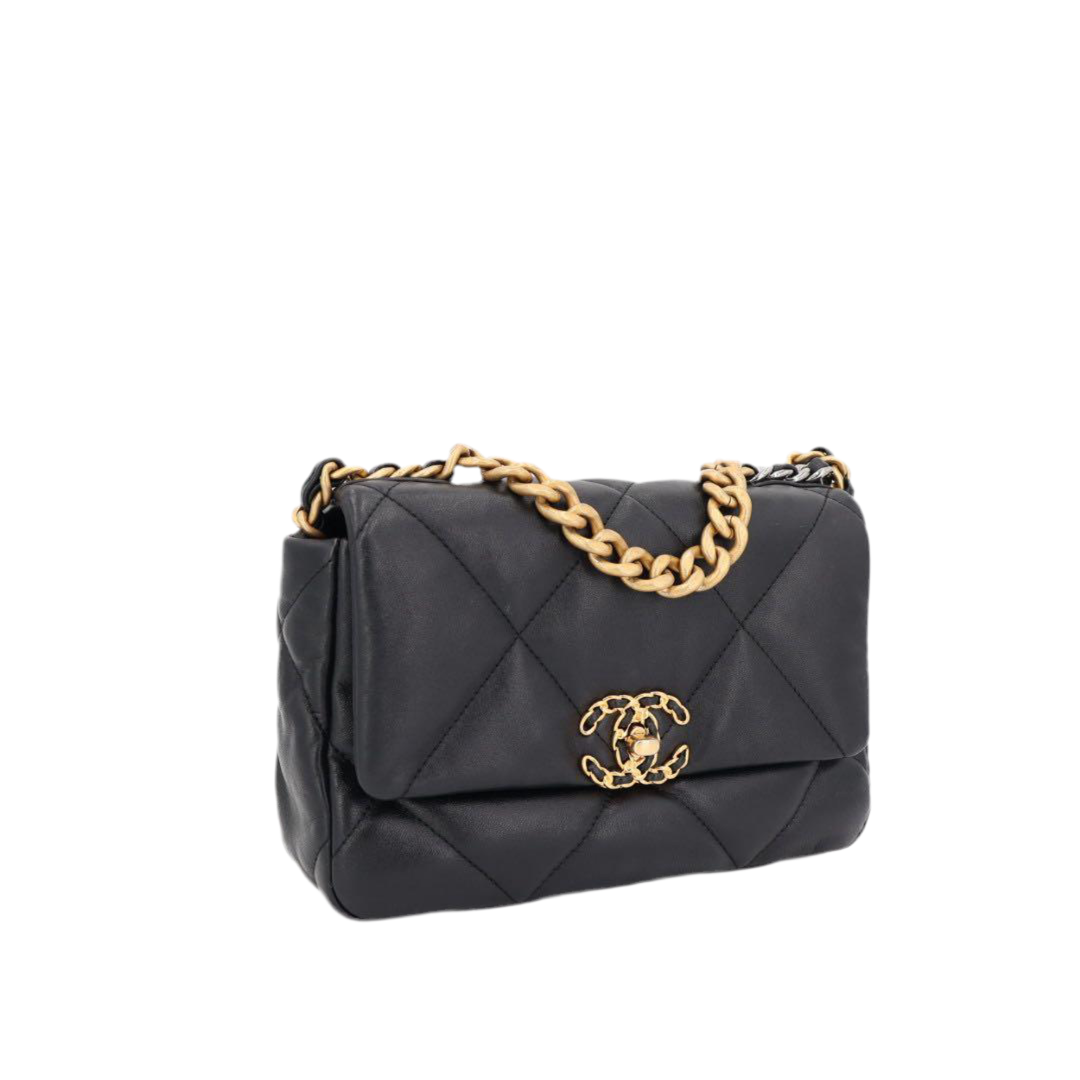 シャネル CHANEL 19 レザー チェーンショルダーバッグ