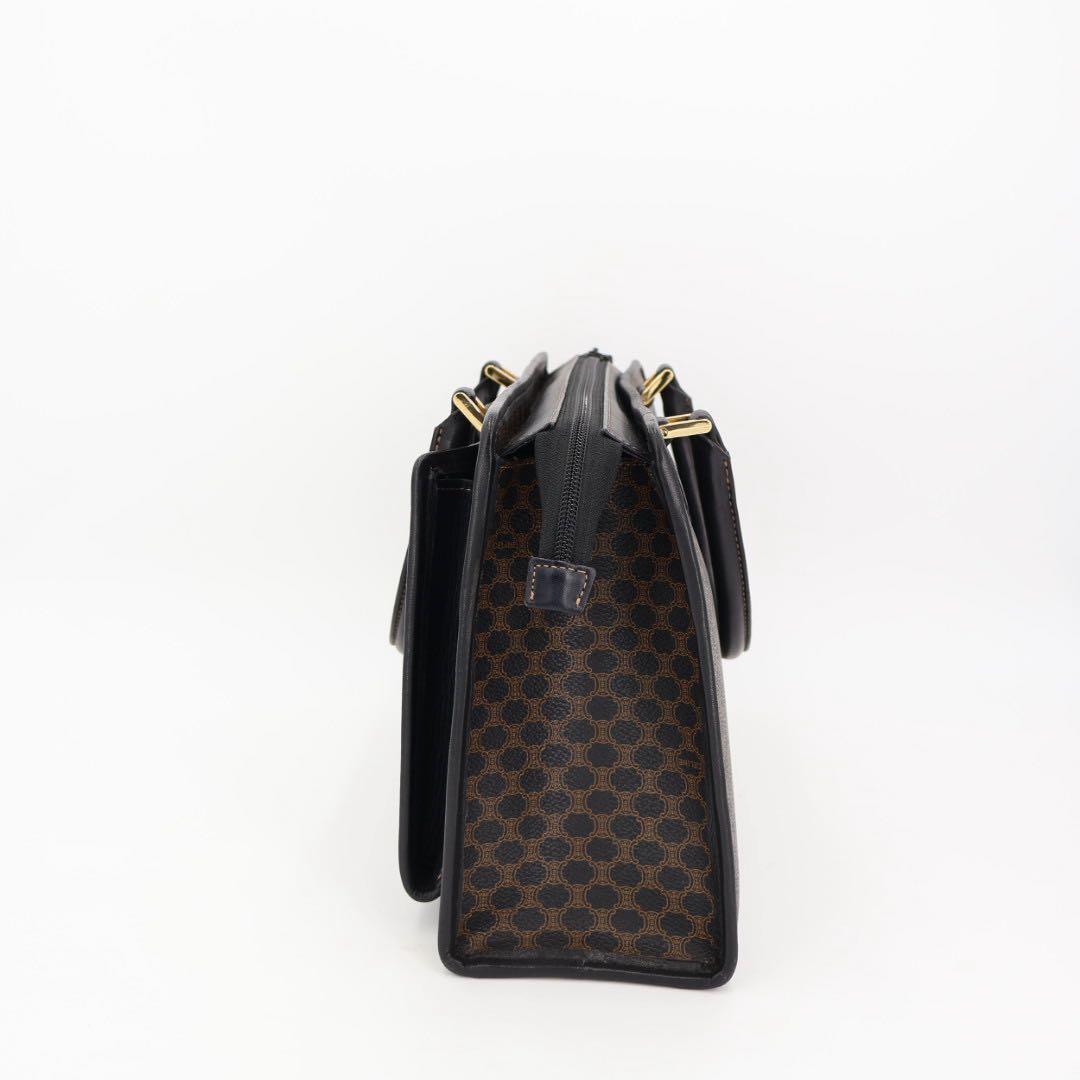 セリーヌ CELINE ハンドバッグ 黒マカダム トリオンフ トートバッグ