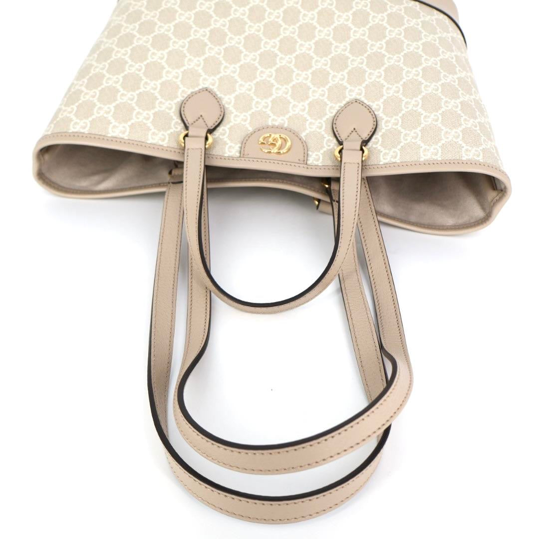 グッチ GUCCI バッグ レディース トートバッグ ショルダーバッグ スモールトートバッグ オフィディア GGスプリーム ホワイト ベージュ