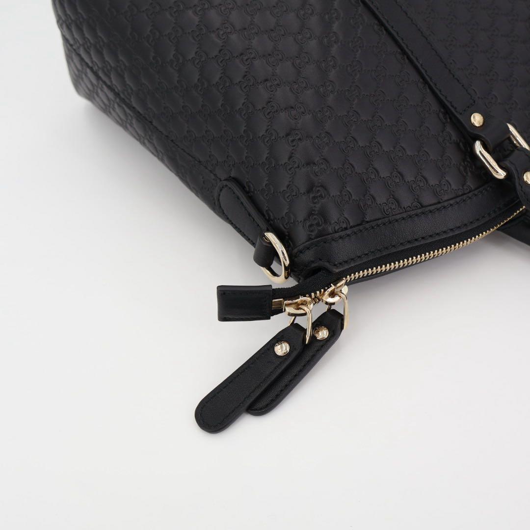 グッチ GUCCI ハンドバッグ ショルダーバッグ ショルダーバッグ マイクログッチシマ ネイビー 449657 レザー 2WAY
