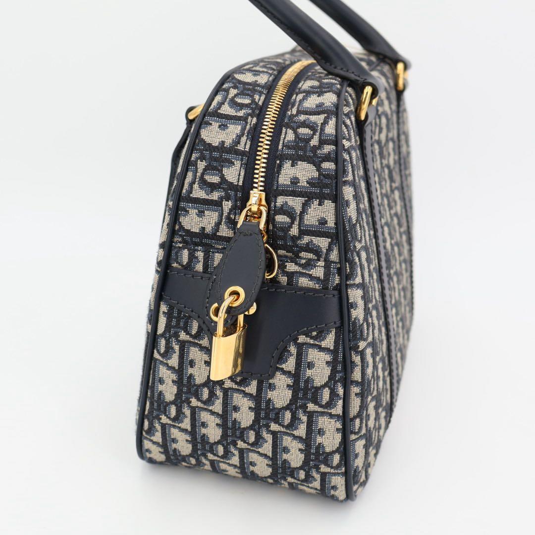 クリスチャンディオール Christian Dior ヴァイブ オブリーク キャンバス×レザー 2WAYハンドバッグ 美品