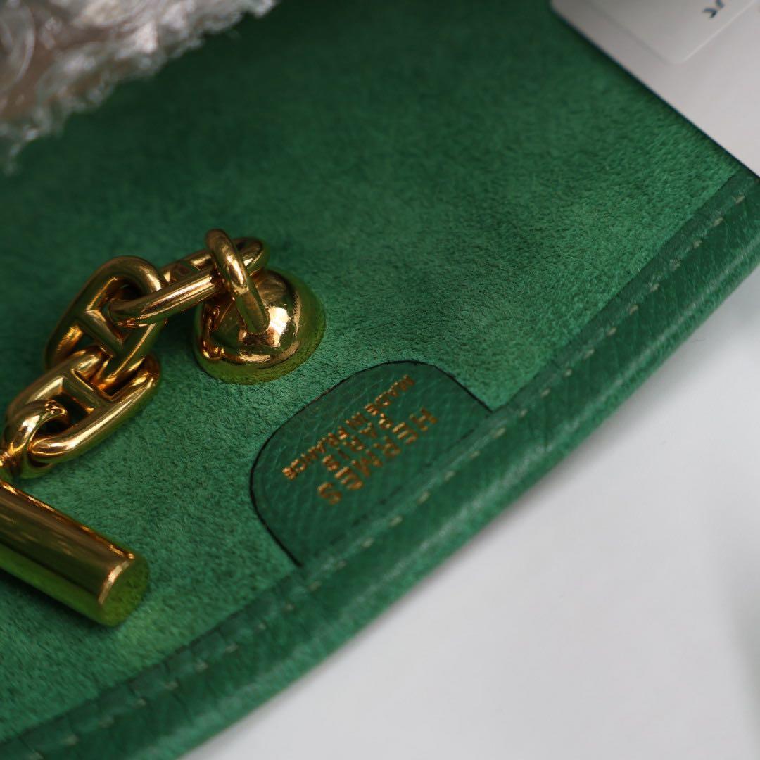 エルメス HERMES ヴェスパPM ショルダーバッグ クシュベル グリーン系 ゴールド金具 □B刻印