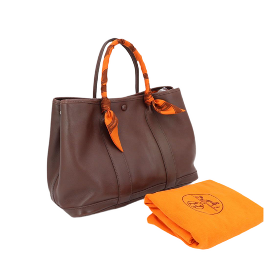 エルメス HERMES ガーデンツイリーTPM ヴォースイフト ハバナ スモール トートバッグ ハンドバッグ ガーデンパーティ30 ガーデンパーティー
